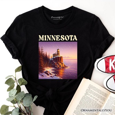 Scenic Minnesota State Split Rock Lighthouse T-Shirt, Lake Superior Landmark Tee and Travel Souvenir | OrnamentallyYou