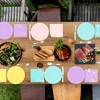 Hachikiko Colorful Birthday Party Plates and Napkins Set, Macaron Color Purple Blue Pink Yellow Pastel Disposable Paper Tableware Rainbow Decorations - 4 of 4
