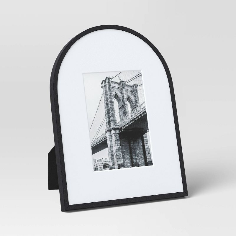 9&#34;x12&#34; Matted to 5&#34;x7&#34; Aluminum Arch Table Frame Black - Threshold&#8482;, 1 of 7