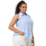Agnes Orinda Women's Plus Size Sleeveless Shirts Office Button Down Tank Top
