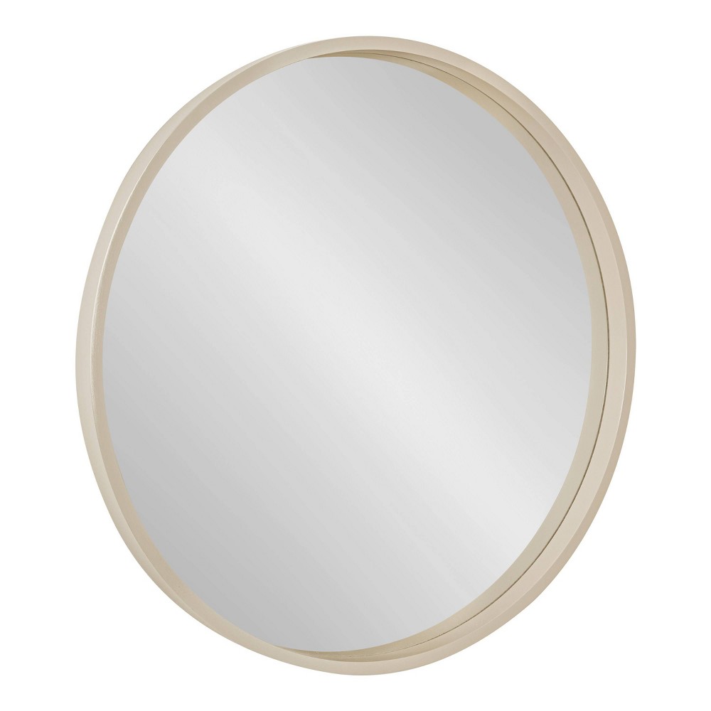 Photos - Wall Mirror 25.6" Travis Round  Natural - Kate & Laurel All Things Decor