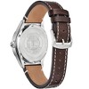 Citizen Men's Eco-Drive Sport Casual Garrison Watch, Silver-Tone Case, Brown Leather Strap, 3 Hand, Date - 3 of 4