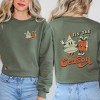 Simply Sage Market Women's Graphic Sweatshirt Retro Tis The Season Tree Front and Back - 2 of 4