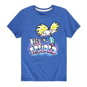 Boys' - Hey Arnold! - Airbrush Arnold Short Sleeve Graphic T-Shirt - 1 of 4