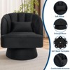 GustoWave Living Room Armchair 360° Rotatable, Round Accent Chair, Filled with Bands, Fluffy Velvet Style for Living Room - 4 of 4