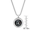 Steeltime 24" Men's stainless steel bezel compass pendant - 3 of 3