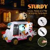 VINGLI 10 FT Long Halloween Inflatables Outdoor Decorations, Blow Up Scary Clown Icecream Halloween Yard Decorations, Built-in LED Lights - 4 of 4