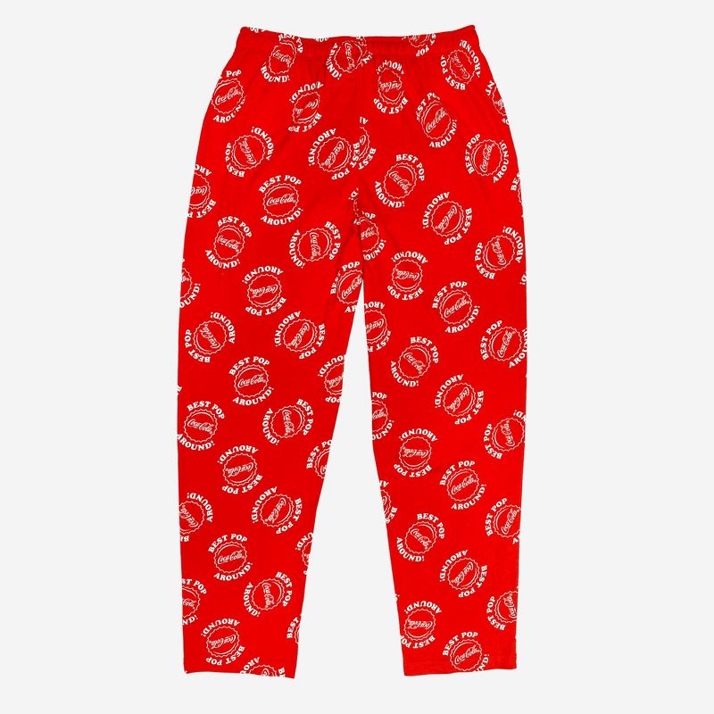 Men&#39;s Coca-Cola Best Pop Around Print Lounge Pajama Pants - Red, 4 of 5
