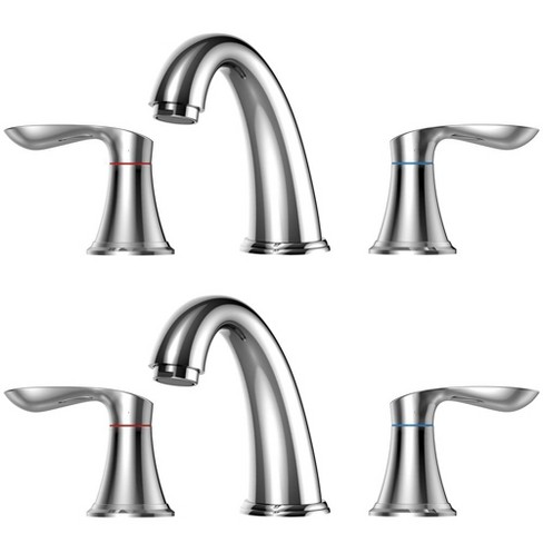 Whizmax Bathroom Faucet,8 Inch Bathroom Faucets For Sink 3 Hole, Widespread Bathroom Faucet With ...