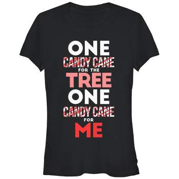 Juniors Womens CHIN UP Christmas Candy Cane for Me T-Shirt