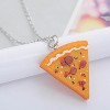 7-Piece Pizza Necklace & Keychain Set - Realistic Resin Pendant (Food-Themed Jewelry) - 4 of 4