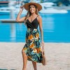 Women's Tropical Floral Sleeveless Wrap Front Midi Dress - Cupshe - 2 of 4