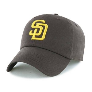 MLB San Diego Padres Clean Up Hat: Cotton Adjustable Baseball Cap, Team Logo Design - 1 of 2