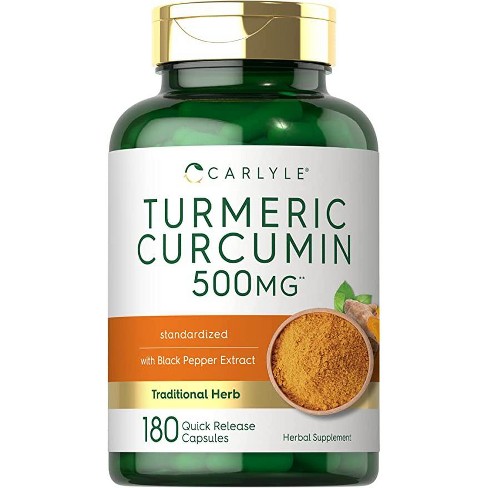 Carlyle Turmeric Curcumin With Bioperine 500 Mg | 180 Capsules : Target