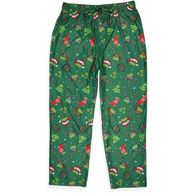 Dr. Seuss Men's The Grinch Sneaky Face Fleece Plush Pajama Pants : Target