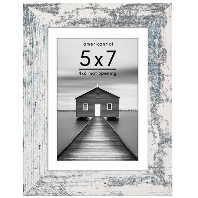 Americanflat Wide Molding Picture Frame with Mat