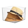 mDesign Plastic Household Storage Organizer Bins with Open Front, 4 Pack, Clear - 3 of 4