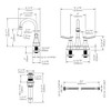 ChicFurnit Bathroom Sink Faucet Two Handle Vanity Sink Faucets with Pop up Drain for Bathroom, Bronze, 14.37"*10.04"*2.6" - 3 of 4