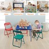 Gulches Pack of 2 Steel Frame Metal Foam Padded Folding Chairs for Kids, Green/Red - 4 of 4