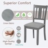 PAGED Dining Chairs Set of 4 Wooden Living Room Chairs Upholstered Kitchen Chairs with Padded Seat for Living Room - 3 of 4