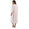 Casual Nights Women's Zipper Front Jacquard Fleece Long Robe Duster - 3 of 3