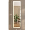 FONTOI Floor Standing Mirror with Stand, Wall Mirror, Wall Mounted Hanging Mirror, Makeup Mirror for Bedroom, Cloakroom, White, 16"*0.8"*60" - 3 of 4