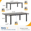 Aluminum Outdoor Dining Table, Large Rectangular Expandable Patio Table for 6-8 People W/ Adjustable Feet for Deck Balcony Garden, 67.91- 91.33inch - 2 of 4