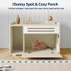 Nasitip Hidden Cat Litter Box Enclosure with Ventilated Panel & Drop-Door, Modern Wooden Cat House Furniture - 4 of 4