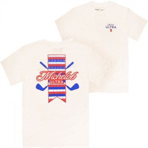 Mens Michelob Ultra Golf Scorecard Beige Colorway Front/Back Print T-Shirt - 1 of 4