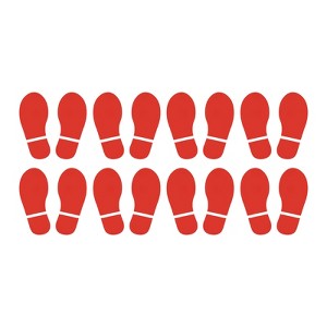 Unique Bargains Home Classroom Floor Stairs Decal PVC Footprint Sticker 8 Pairs - 1 of 4