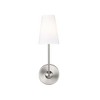 Shannon Collection Wall Sconce - Classic Design with Brushed Nickel Steel & Fabric Shade - 3 of 4