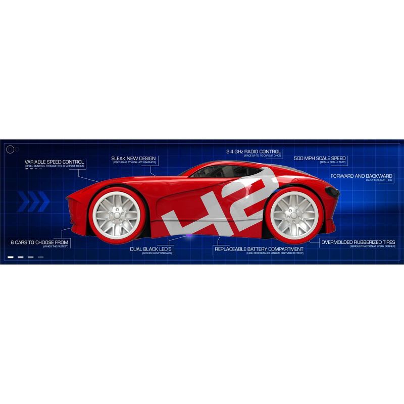SKULLDUGGERYTracer Racer RC Car and Controller - Red, 5 of 6