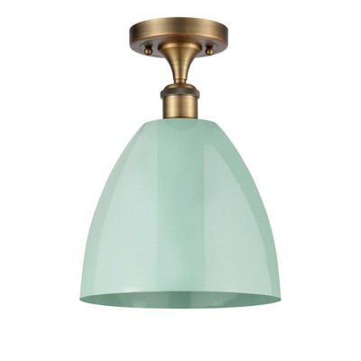 Plymouth Dome - 1 Light Semi-Flush Mount In Industrial Style-12.88 Inches Tall and 9 Inches Wide