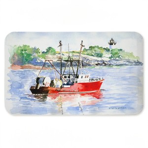 Stupell Industries Tranquil Drifting Boat Printed Anti-Fatigue Floor Mat, design by Greg Gorham, 30"x18" - 1 of 4