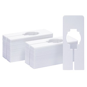 Stockroom Plus 60 Pack Plastic Closet Dividers for Hanging Clothes, Blank White Tags, Clothing Rack Size Hangers, 5 x 2 inches - 1 of 4