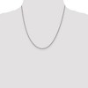 Black Bow Jewelry 2mm Rhodium-plated Sterling Silver Solid Curb Chain Necklace - 3 of 4