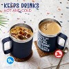 4E's Novelty Coffee Mug Sometimes You Forget You’re Awesome, 14 oz - Steel Navy Blue, Awesome Christmas Gift Coffee Mugs for Men with Lid - 2 of 4