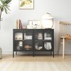 VYNXARIA Metal Sideboard Cabinet with 4 Glass Doors, Steel Locker Buffet Cabinet for Kitchen, Living Room, Coffee Bar Storage - 2 of 4