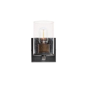 Maxim Lighting Sleek 1 - Light Vanity in  Antique Brass/Black - 1 of 4