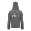 Everyday Kids Paris Bow Girls Zip Up Hoodie – Pink Eiffel Tower City Graphic Sweatshirt - 4 of 4