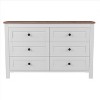 Hommoo Retro Farmhouse Style Wooden Dresser with 6 Drawer - 3 of 4