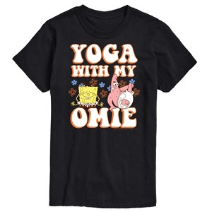 Men's - SpongeBob SquarePants - Yoga With My Omie Spongebob and Patrick Short Sleeve Graphic T-Shirt - 1 of 4