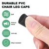 Unique Bargains Non-Slip PVC Chair Leg Caps Floor Protectors for Folding Chairs Black - 2 of 4
