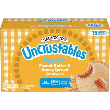 Smucker's Uncrustables Frozen Peanut Butter & Honey Spread Sandwich - 30oz/15ct