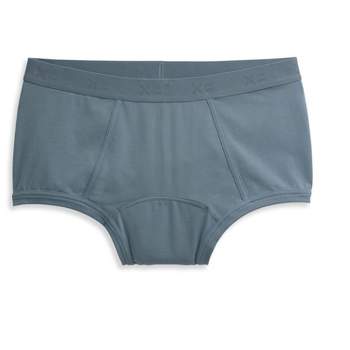 TomboyX Women's First Line Period Leakproof Boy Shorts Underwear, Cotton Stretch Comfort (3XS-6X)