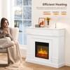 ROVSUN 43''W Freestanding Electric Fireplace Stove with Mantel & Smart App Control, 1400W Space Heater with 6 Realistic Flame & Timer for Home - 2 of 4
