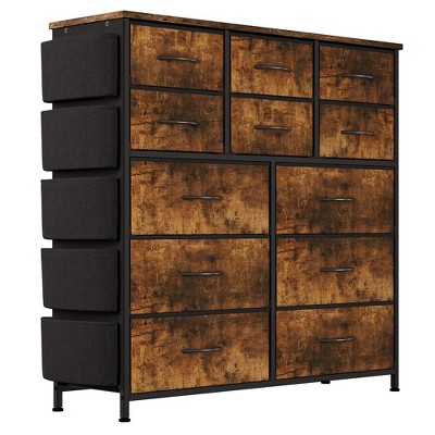 12 Drawer Dresser for Bedroom, Tall Fabric Dressers & Chest of Drawers, Fabric Storage Tower