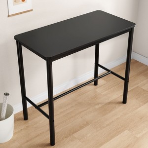 Sapphtopaz 47" Rectangle Dining Table with Thickened Tabletop Counter Height Bar Table with Metal Legs High Top Table for Kitchen, Living Room - 1 of 4