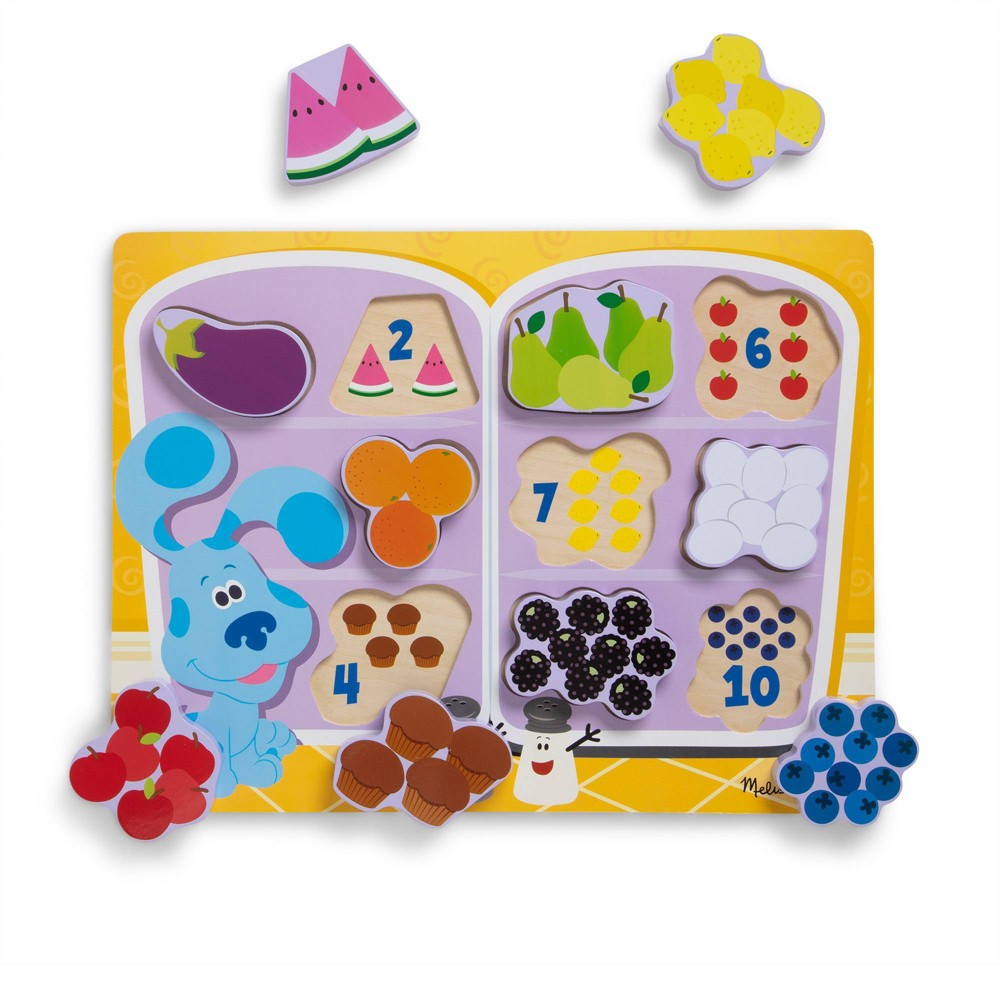 Photos - Jigsaw Puzzle / Mosaic Melissa & Doug Blues Clues & You! Chunky Puzzle 10pc - Fridge Food