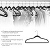 Elama Home Velvet Heavy Duty Hangers with Stainless Steel Swivel Hooks Set of 30 - 3 of 4